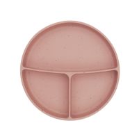 Farfurie pentru bebelusi cu compartimente si baza cu ventuza, Blush, 600 ml, Kikka Boo