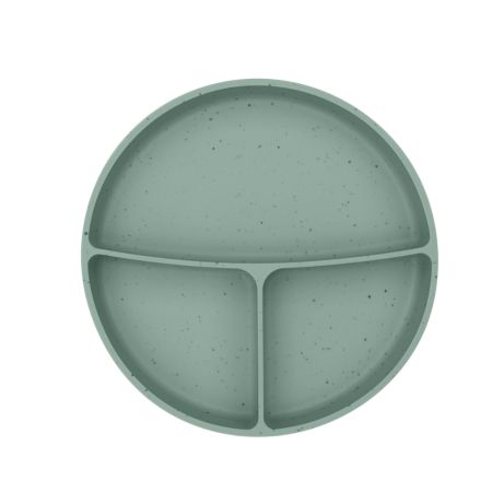 Farfurie pentru bebelusi cu compartimente si baza cu ventuza, Sage, 600 ml, Kikka Boo