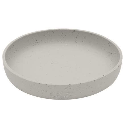 Farfurie pentru bebelusi din silicon alimentar Platinum, Sand, 400 ml, Kikka Boo