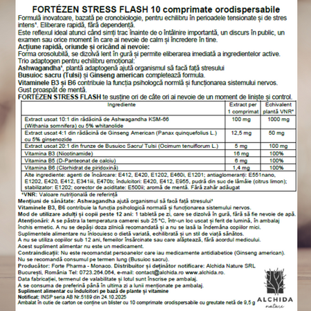 Forte Zen Stress Flash, 10 comprimate orodispersabile, Forte Pharma 765950