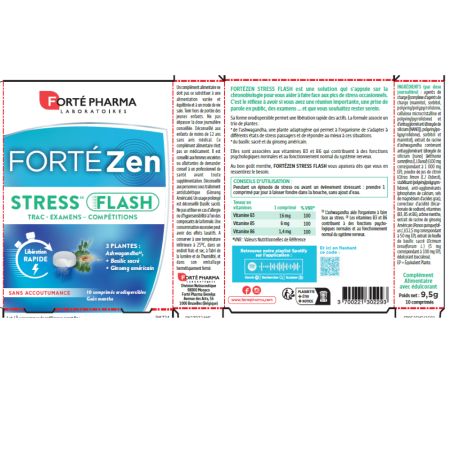 Forte Zen Stress Flash, 10 comprimate orodispersabile, Forte Pharma 765951