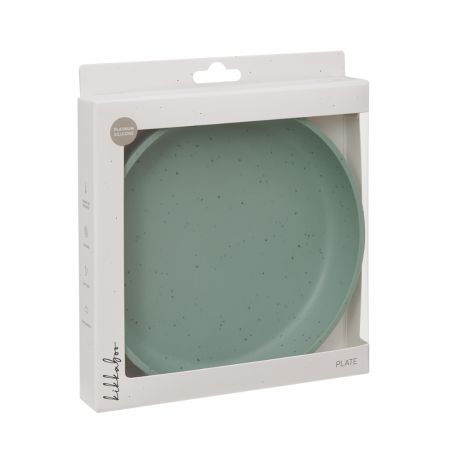 Farfurie pentru bebelusi din silicon alimentar Platinum, Sage Green, 400 ml, Kikka Boo 743595