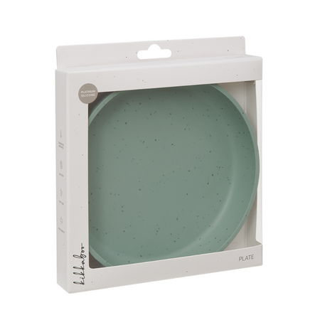 Farfurie pentru bebelusi din silicon alimentar Platinum, Sage Green, 400 ml, Kikka Boo 743595