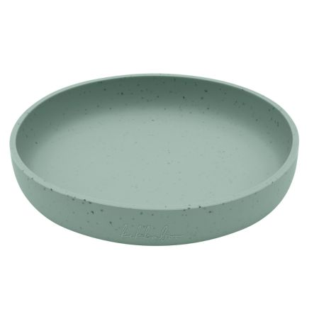 Farfurie pentru bebelusi din silicon alimentar Platinum, Sage Green, 400 ml, Kikka Boo