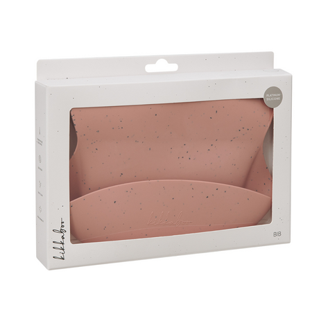 Baveta din silicon cu buzunar colector pentru hranire Platinum, Blush, Kikka Boo 743615