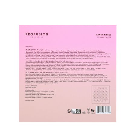 Paleta pentru machiaj cu 23 de nuante, Candy Kisses, 26 g, Profusion Cosmetics 743640