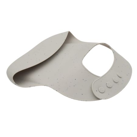 Baveta din silicon cu buzunar colector pentru hranire Platinum, Sand, Kikka Boo 743635