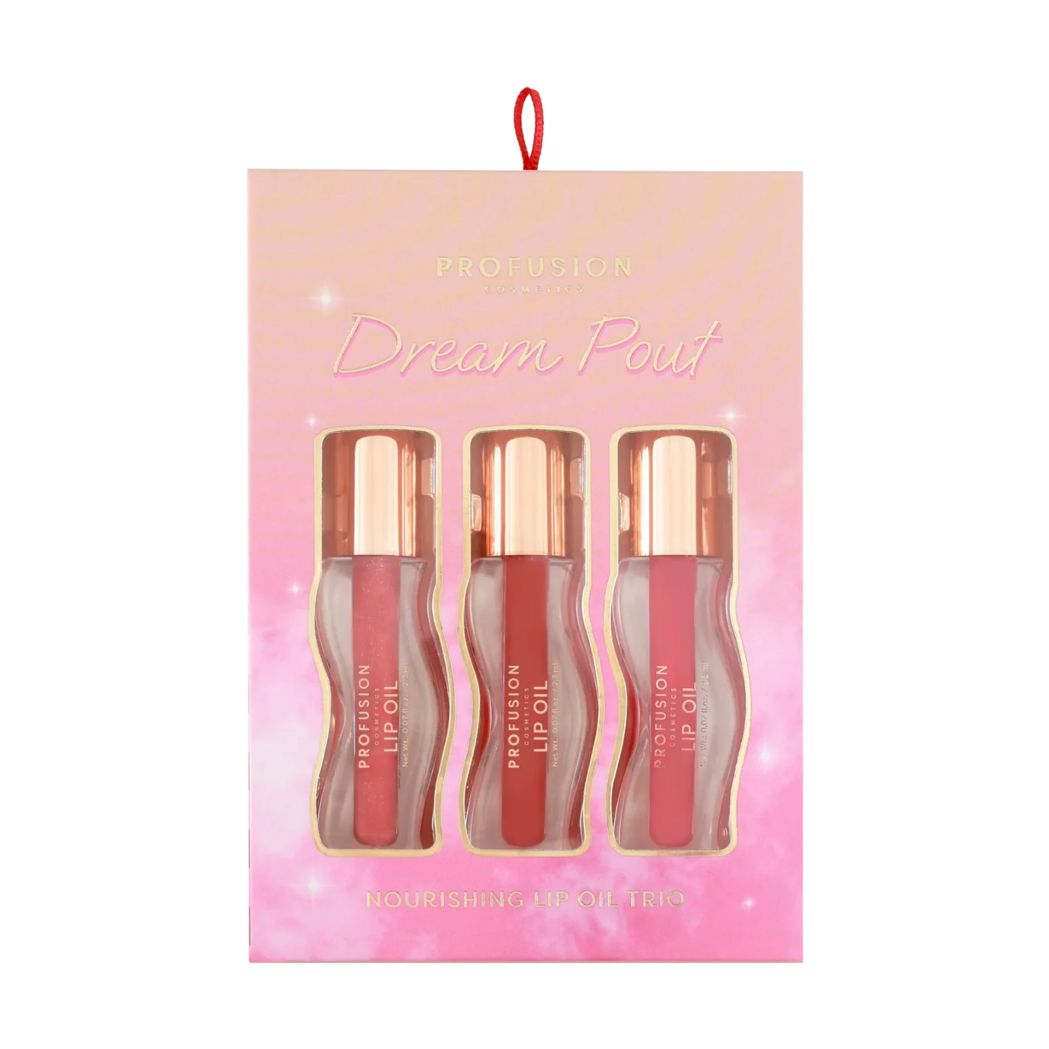 Set de uleiuri hranitoare pentru buze The Dream Pout, 3 x 2.5 ml, Profusion Cosmetics