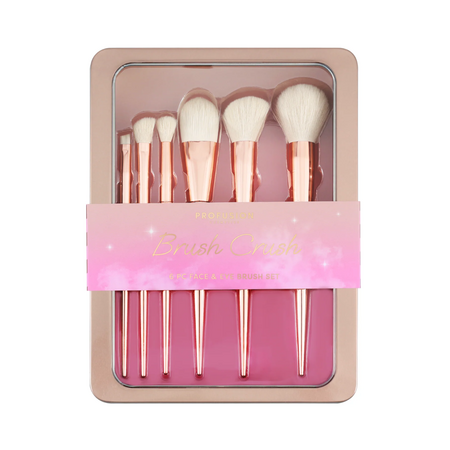 Set 6 pensule pentru machiajul fetei si al ochilor, Brush Crush, Profusion Cosmetics