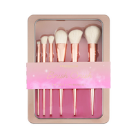 Set pensule pentru machiajul fetei si al ochilor, Brush Crush, 6 bucati, Profusion Cosmetics