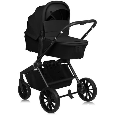 Carucior reversibil  2 in 1 cu landou si ventilatie 3D Mika Plus, pana la 22 kg, Negru, Lionelo 743719