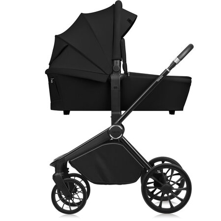 Carucior reversibil  2 in 1 cu landou si ventilatie 3D Mika Plus, pana la 22 kg, Negru, Lionelo 743717