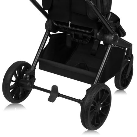 Carucior reversibil  2 in 1 cu landou si ventilatie 3D Mika Plus, pana la 22 kg, Negru, Lionelo 743713