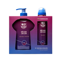 Set pentru barbati, Sapun Lichid si Spray de Corp, FC Barcelona