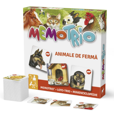 Joc educativ Memotrio, Animale de ferma, 3 ani+, Star-E