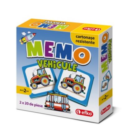 Joc educativ Memo, Vehicule, 2 ani+, Star-E