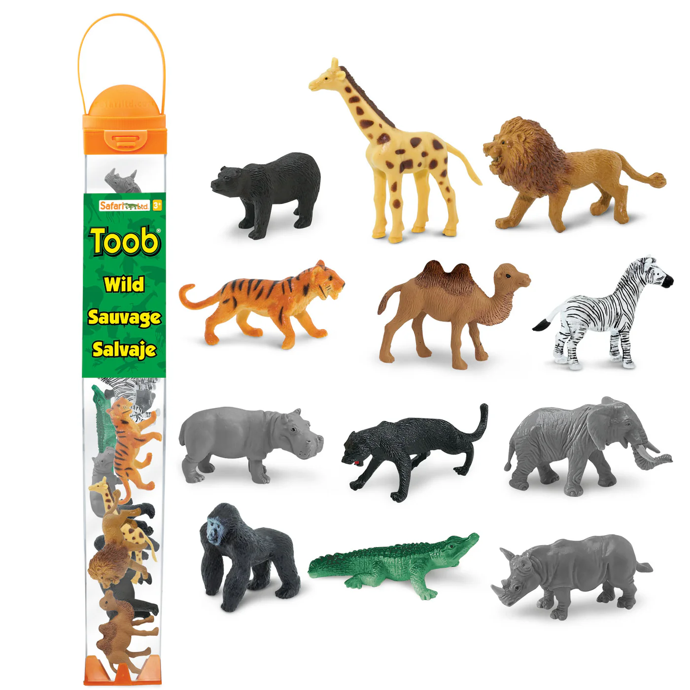Set figurine pictate manual, Animale salbatice, 3 ani+, Safari Ltd