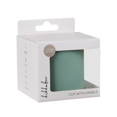 Cana din silicon cu maner Platinum, Sage, + 6 luni, 200 ml, Kikka Boo 743934
