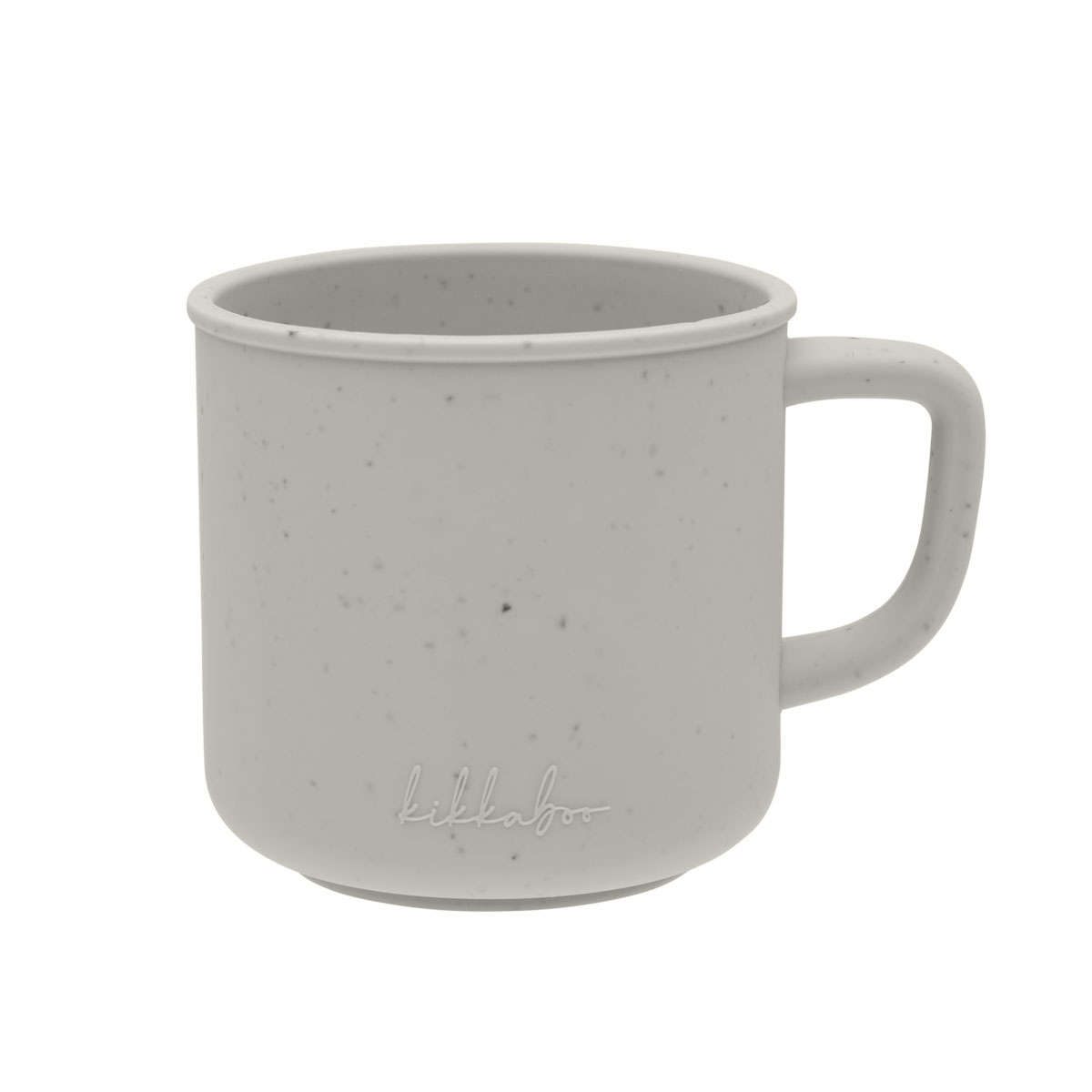 Cana din silicon cu maner Platinum, Sand, + 6 luni, 200 ml, Kikka Boo