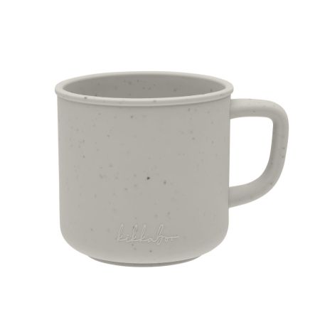 Cana din silicon cu maner Platinum, Sand, + 6 luni, 200 ml, Kikka Boo