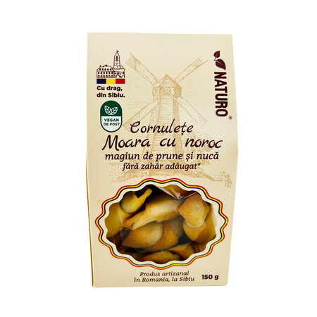 Cornulete gem de prune si nuca Moara cu Noroc, 150 g, Naturo