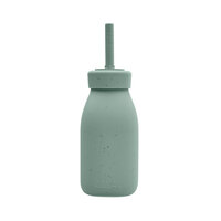 Pahar din silicon cu pai Platinum, Sage Green, + 18 luni, 200 ml, Kikka Boo