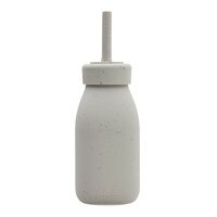 Pahar din silicon cu pai Platinum, Sand, + 18 luni, 200 ml, Kikka Boo