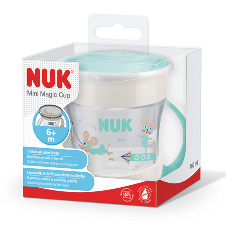 Cana Mini Magic cu maner, Diverse Culori, 6 luni+, 160 ml, Nuk 743983