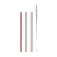 Set 3 paie din silicon + perie de curatare Platinum, Blush, Kikka Boo