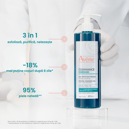 Gel de curatare exfoliant Comedomed Peeling Cleanance, 400 ml, Avene 744038