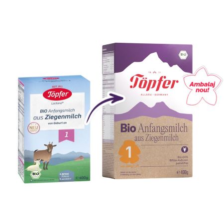 Lapte praf Bio de capra Formula 1, 400 g, Topfer