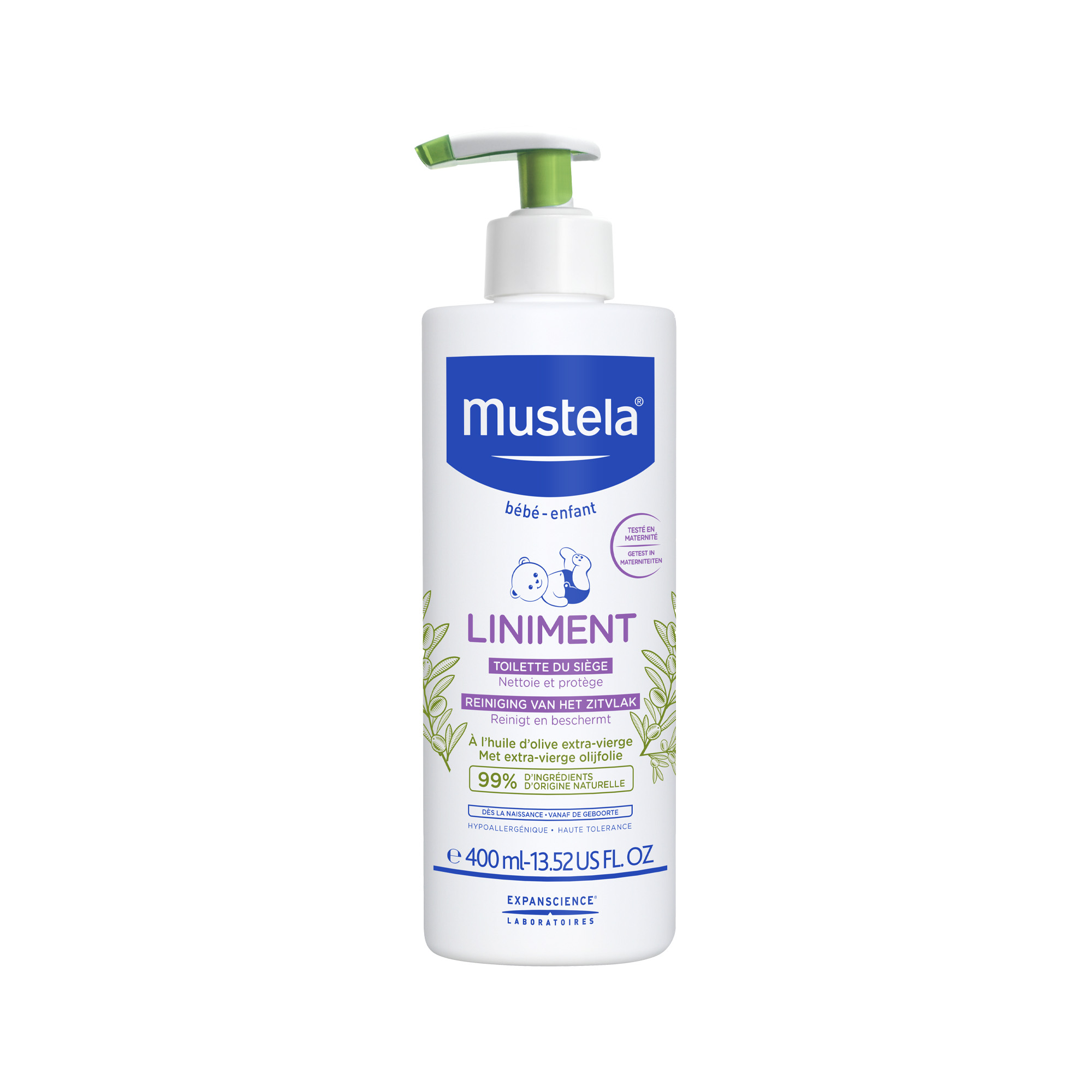 Lotiune de curatare pentru zona scutecului, 400 ml, Mustela
