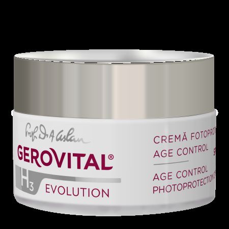 Crema fotoprotectie Age Control cu SPF50 H3 Evolution, 50 ml, Gerovital 744165