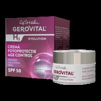 Crema fotoprotectie Age Control cu SPF50 H3 Evolution, 50 ml, Gerovital