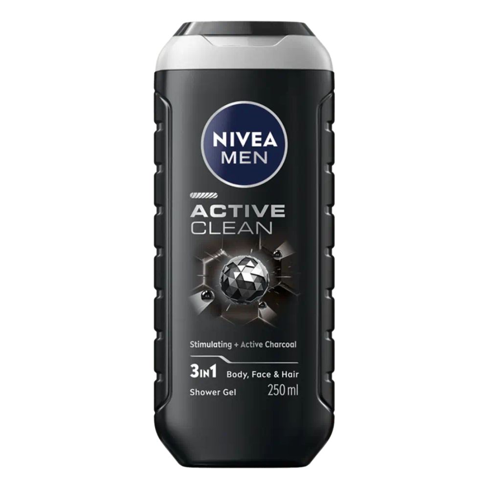 Gel de dus Active Clean, 250 ml, Nivea Men