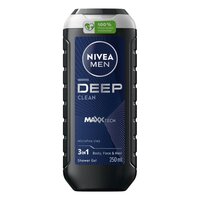 Gel de dus Deep Black, 250 ml, Nivea Men