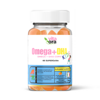 Omega + Dha Kids Super Gelee, aroma de portocale, 60 jeleuri, Vita Ora