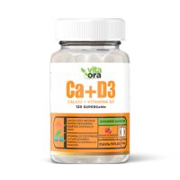 Ca+D3 Super Gelee, aroma de zmeura, 120 jeleuri, Vita Ora