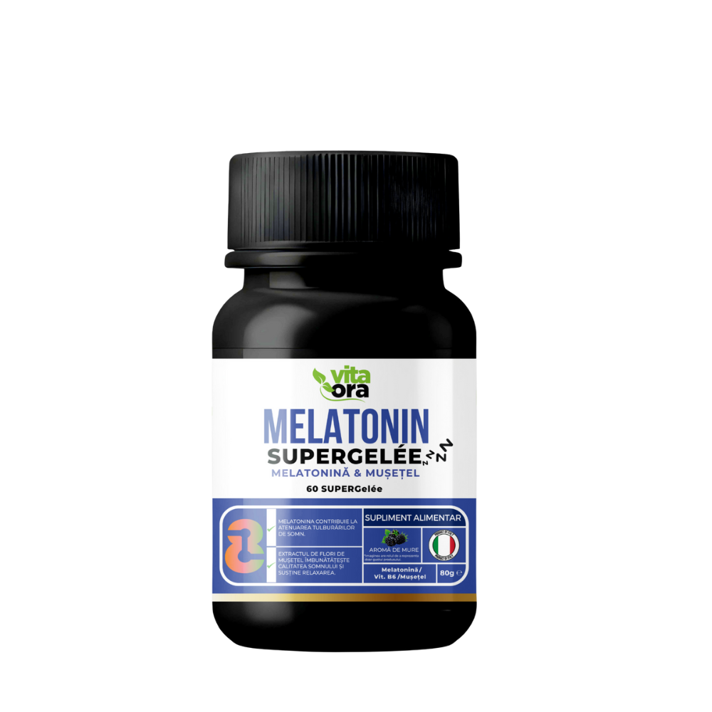 Melatonin Super Gelee, aroma de mure, 60 jeleuri, Vita Ora