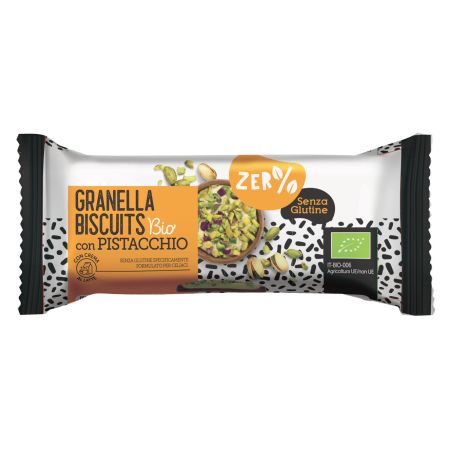 Biscuite Bio cu fistic maruntit fara gluten, 24 g, Zer% Glutine