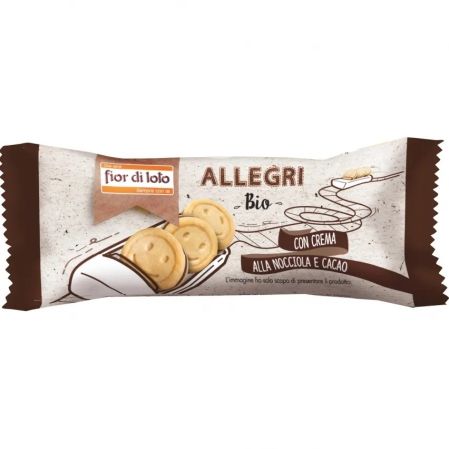 Biscuiti cu crema de alune si cacao Eco, 45 g, Fior di Loto