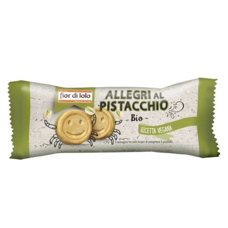 Biscuiti Eco cu crema de fistic, vegan, 40 g, Fior di Loto