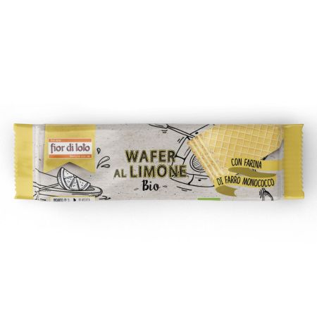 Napolitane bio cu lamaie si grau spelta, 30 g, Fior di Loto