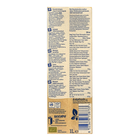 Bautura Bio din ovaz integral, 1 litru, Isola Bio 744611