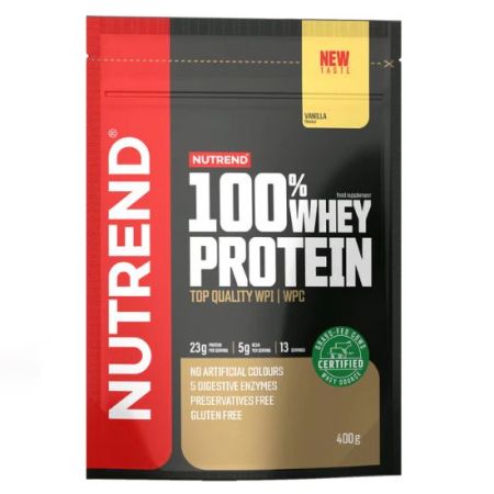 Pudra proteica zer 100% Whey protein, aroma vanilie, 400 g, Nutrend