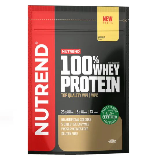 Pudra proteica zer 100% Whey protein, aroma vanilie, 400 g, Nutrend