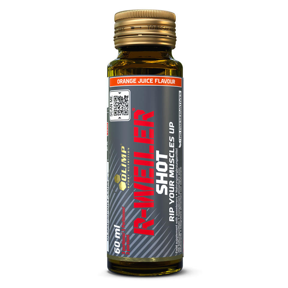 Pre Workout Redweiler Shots, aroma portocale, 60 ml, Olimp Sport Nutrition