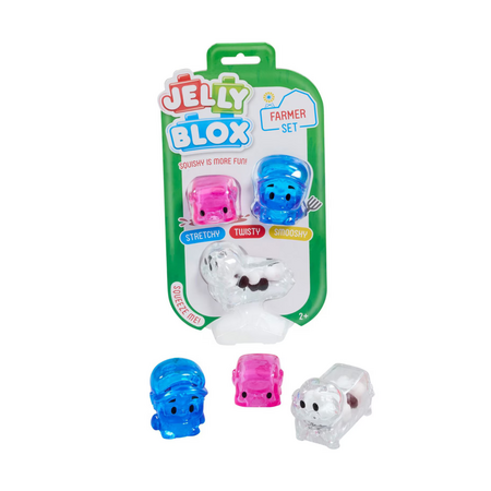 Set de constructie Prietenii de la ferma, 2 ani+, 3 piese, Jelly Blox 744760