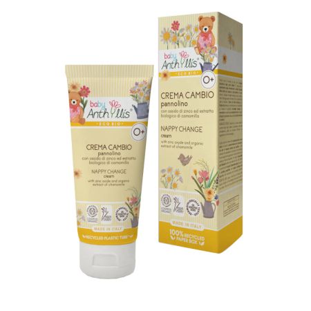 Crema pentru iritatia de scutec cu oxid de zinc, musetel si orez Bio, 100 ml, Baby Anthyllis