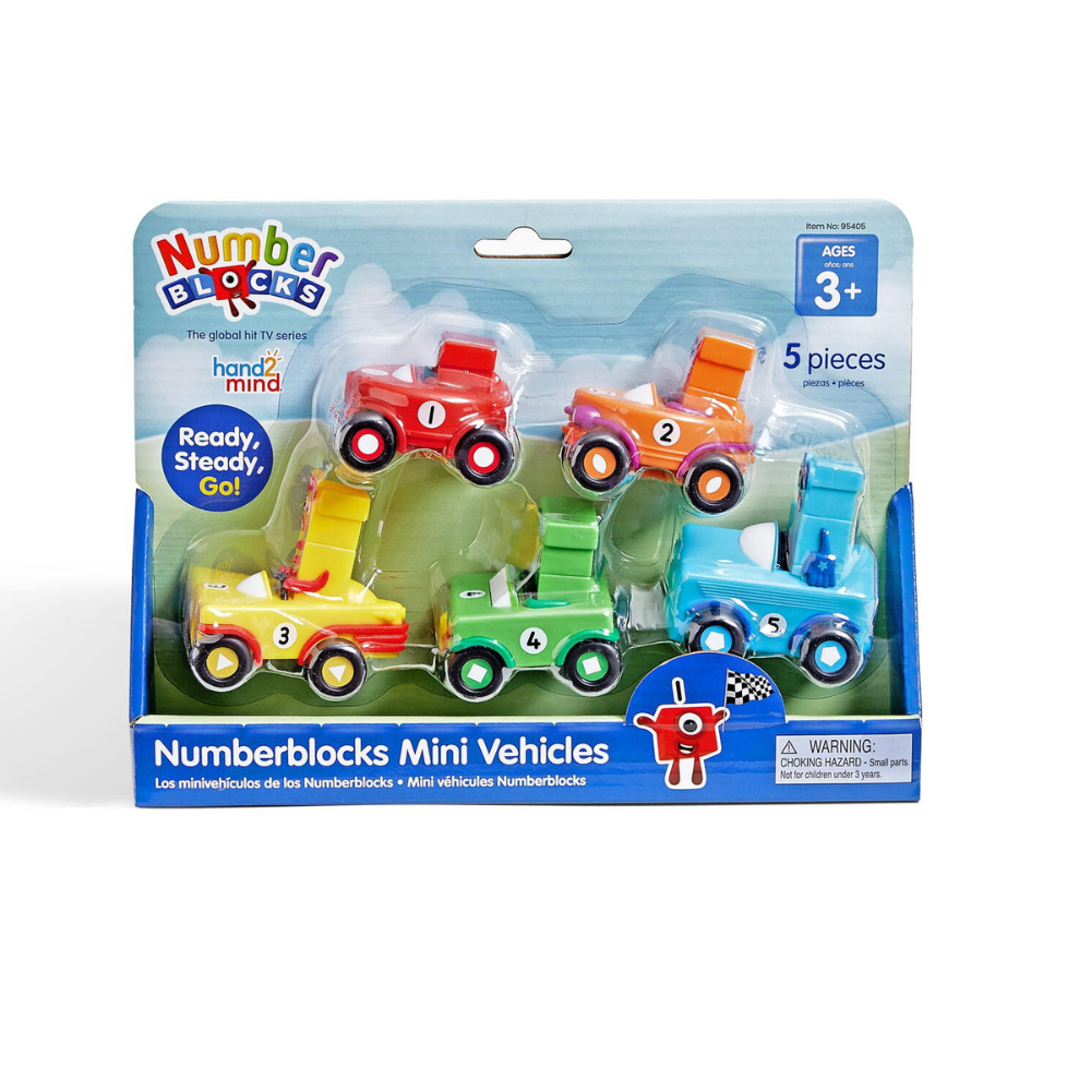 Set mini vehicule Numberblocks, 3 ani+, Hand2Mind